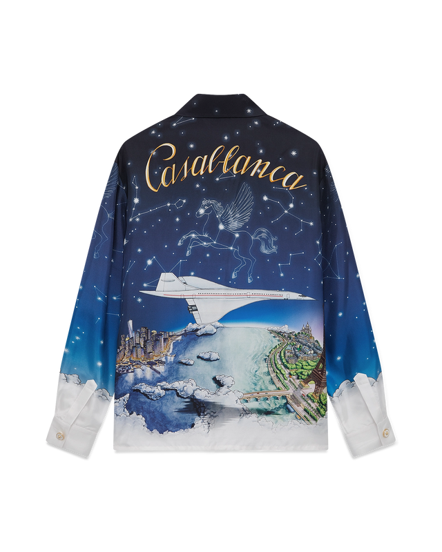 casablanca Vol De Nuit Long-Sleeve Silk Shirt– Casablanca