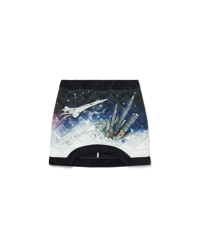 casablanca Vol De Nuit Quilted Curved Hem Mini Skirt | Casablanca Paris