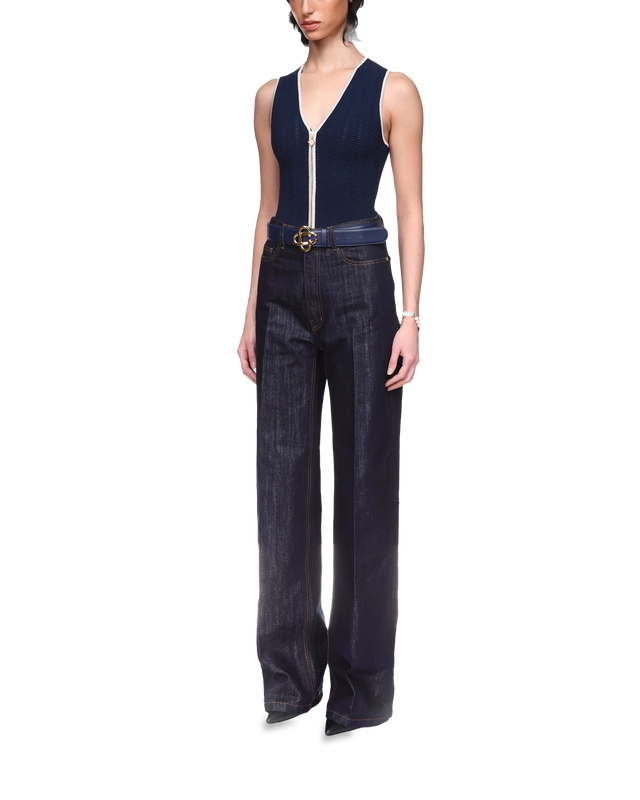 Casablanca Washed Indigo Silver Lurex Jeans | Casablanca Paris