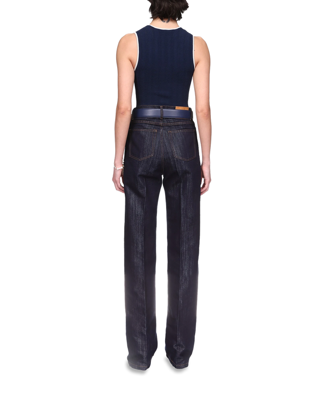 Casablanca Washed Indigo Silver Lurex Jeans | Casablanca Paris