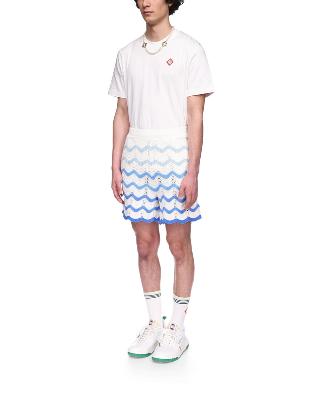 Casablanca Wavy Gradient Crochet Shorts | Casablanca Paris