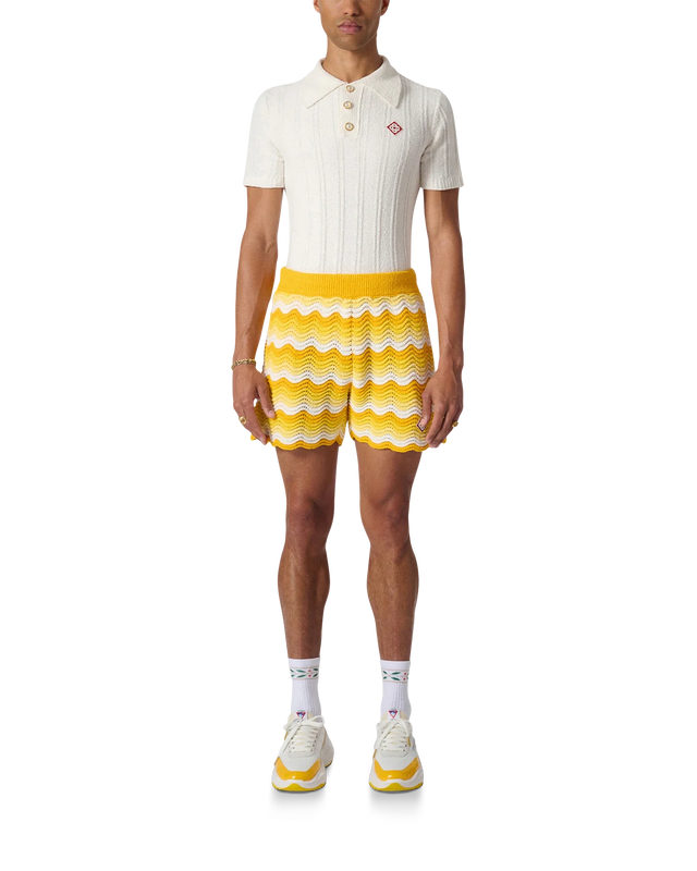 Casablanca Wavy Gradient Crochet Shorts | Casablanca Paris