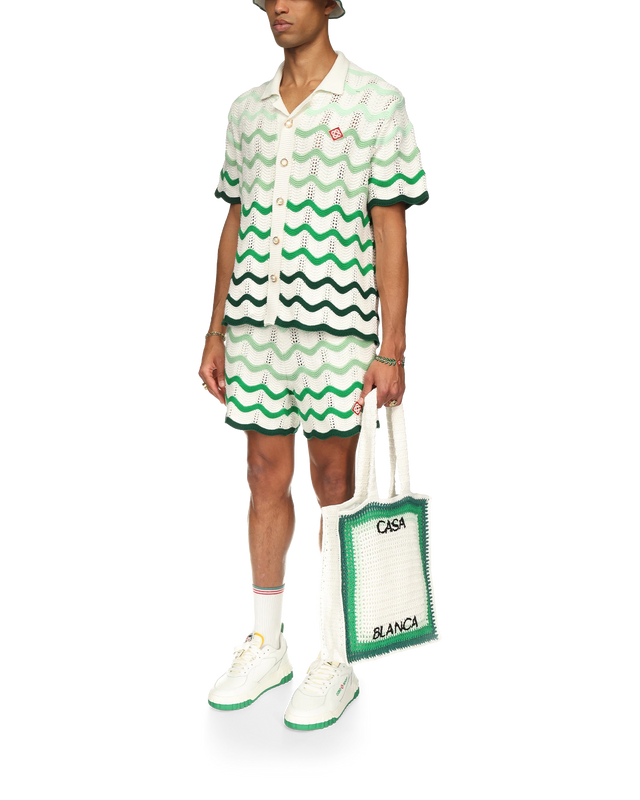 Casablanca Wavy Gradient Crochet Shorts | Casablanca Paris
