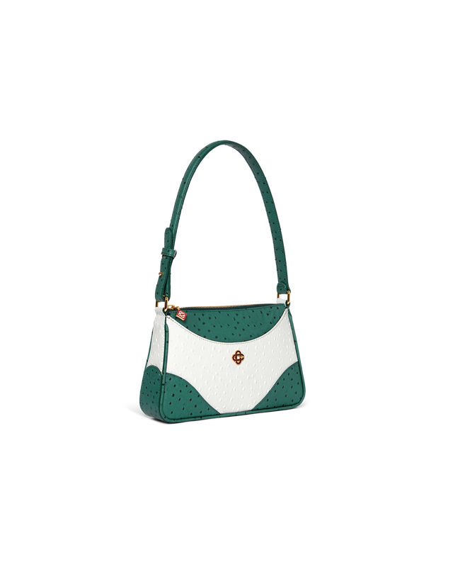 Casablanca White & Green Jeanne Pochette Shoulder Bag– Casablanca