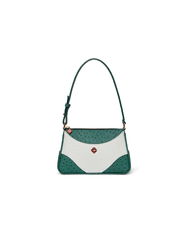 casablanca White & Green Jeanne Pochette Shoulder Bag– Casablanca