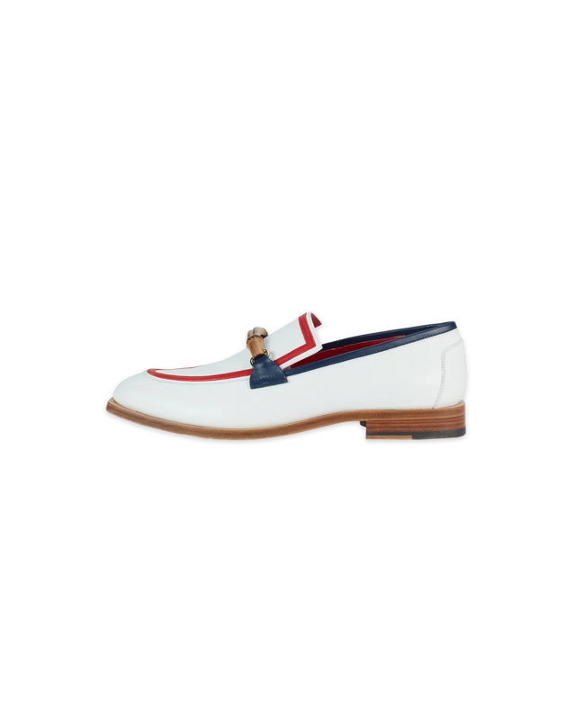 casablanca White & Red Leather Envelope Loafer | Casablanca Paris