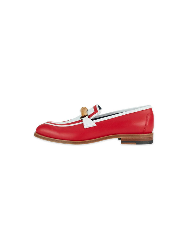 Casablanca White & Red Leather Loafer | Casablanca Paris