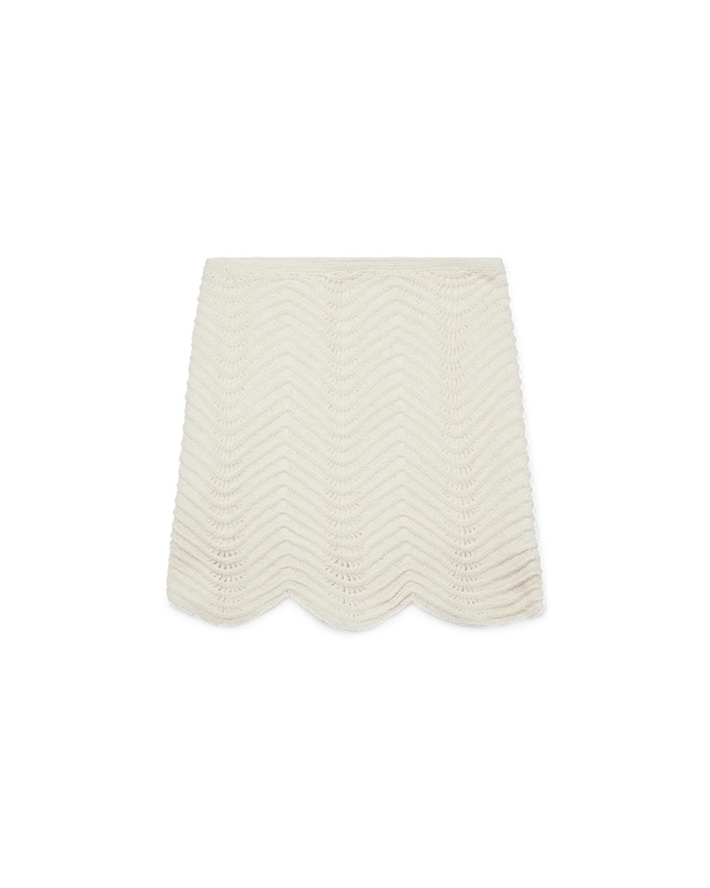 Casablanca White Wavy Crochet Skirt | Casablanca Paris