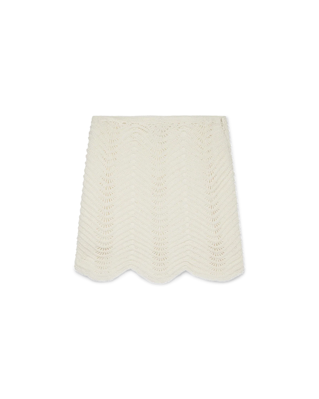 casablanca White Wavy Crochet Skirt | Casablanca Paris