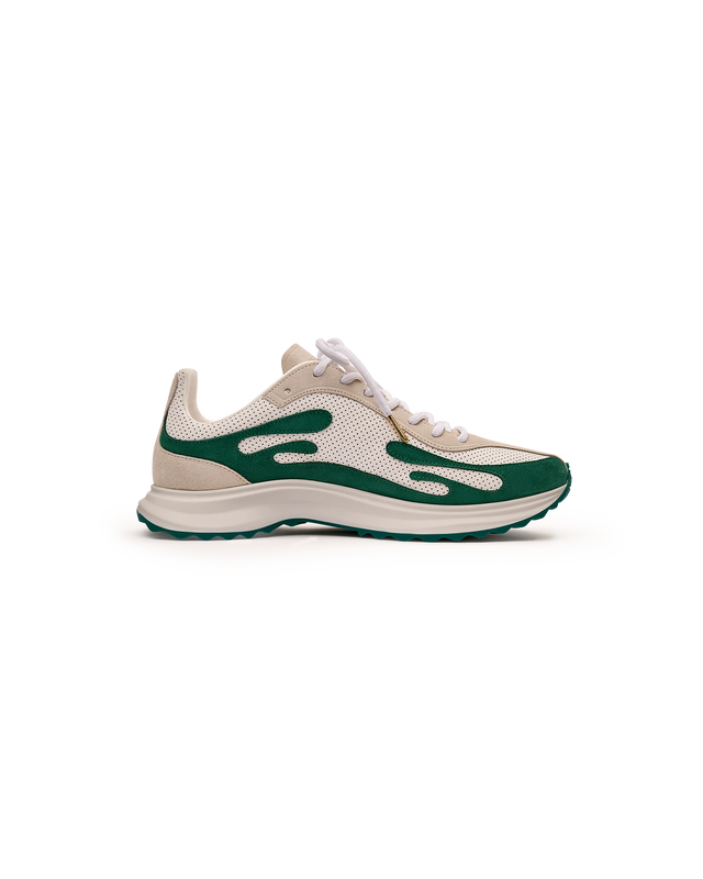 Casablanca Women's White & Green Stade Sneaker | Casablanca Paris
