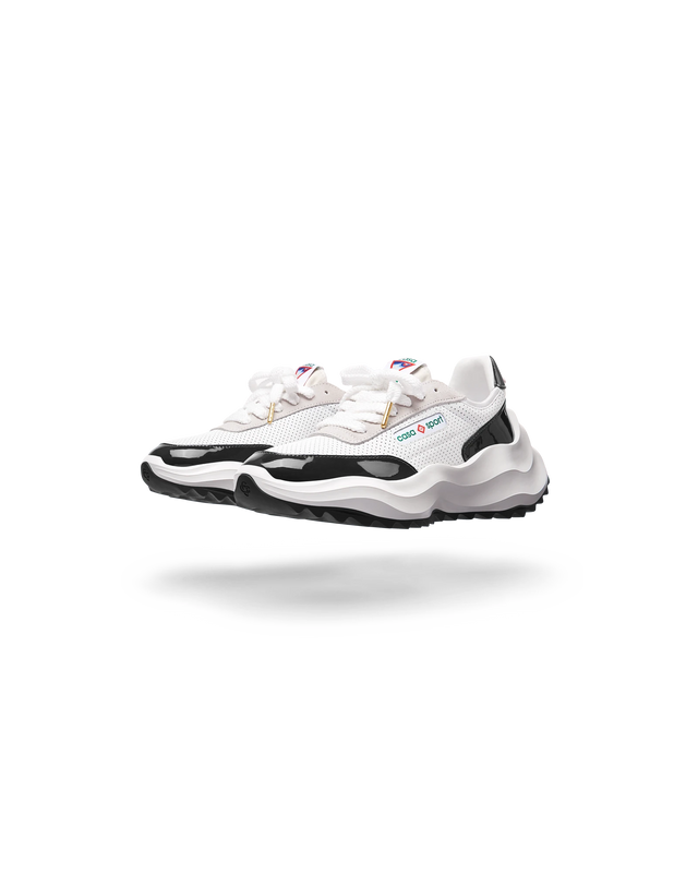 Casablanca Womens Atlantis White & Black Sneaker | Casablanca Paris