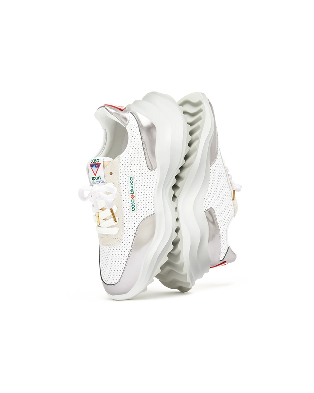 Casablanca Womens Atlantis White & Chrome Sneaker | Casablanca Paris