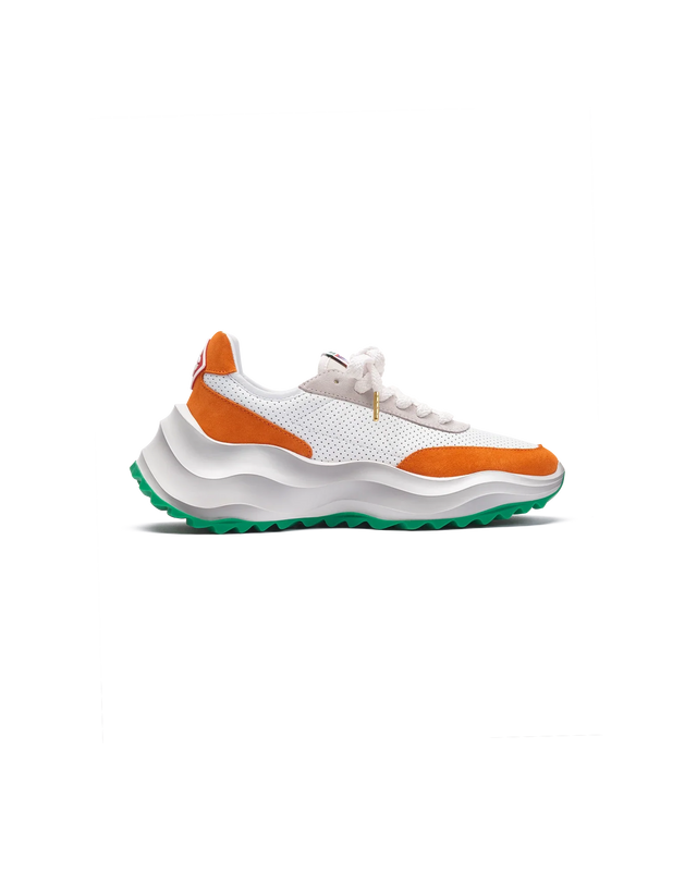 Casablanca Womens Atlantis White & Clay Orange Sneaker | Casablanca Paris