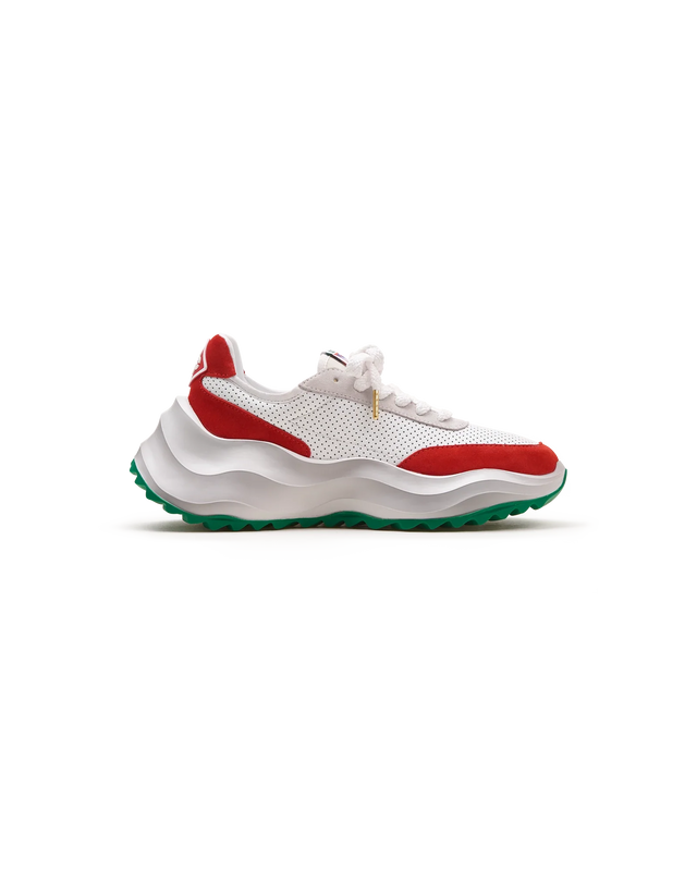 Casablanca Womens Atlantis White & Red Sneaker | Casablanca Paris