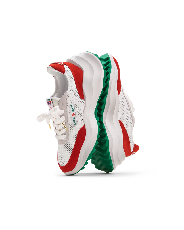 Casablanca Womens Atlantis White & Red Sneaker | Casablanca Paris