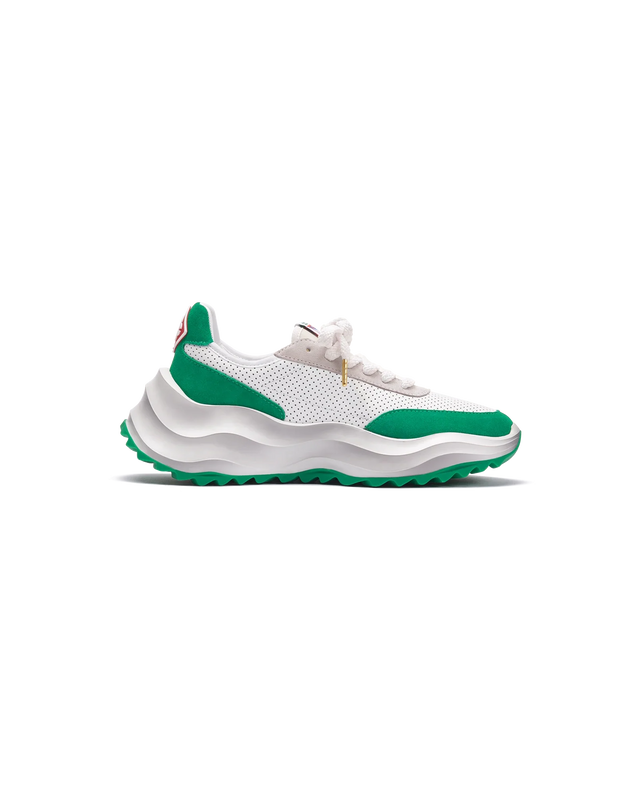Casablanca Womens Atlantis White & Tennis Green Sneaker | Casablanca Paris