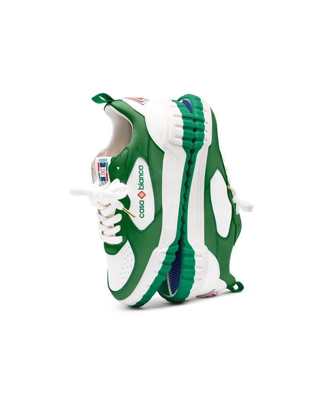 Casablanca Womens Court Green & White Sneaker | Casablanca Paris