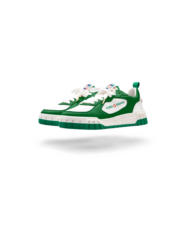 Casablanca Womens Court Green & White Sneaker | Casablanca Paris
