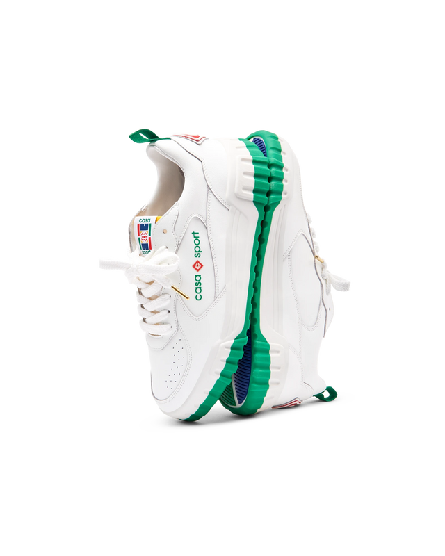 Casablanca Womens Court White & Green Sneaker | Casablanca Paris