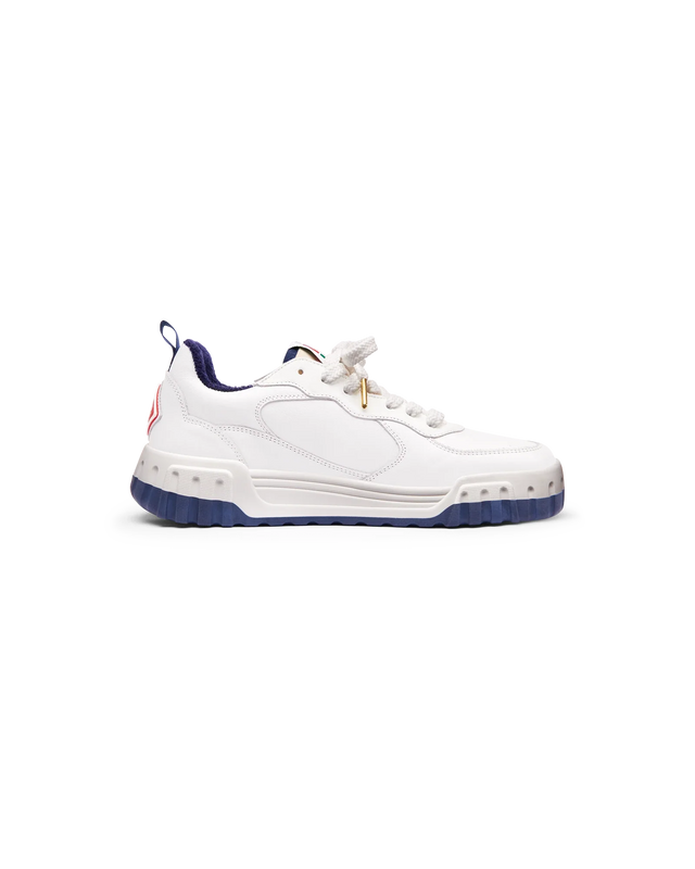 Casablanca Womens Court White & Navy Sneaker | Casablanca Paris
