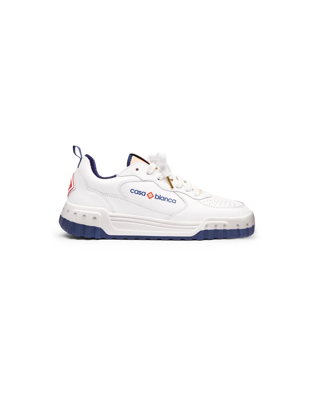 casablanca Womens Court White & Navy Sneaker | Casablanca Paris