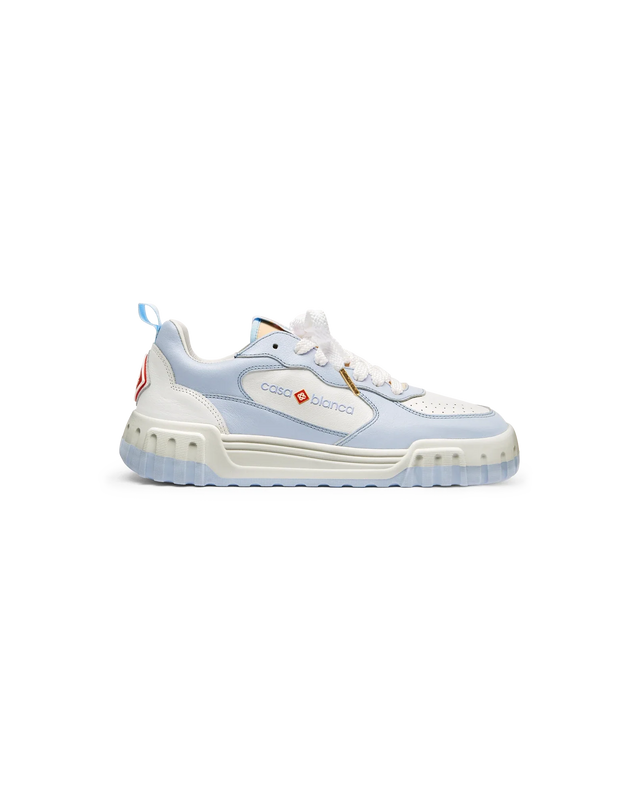 casablanca Womens Court White & Powder Blue Sneaker | Casablanca Paris