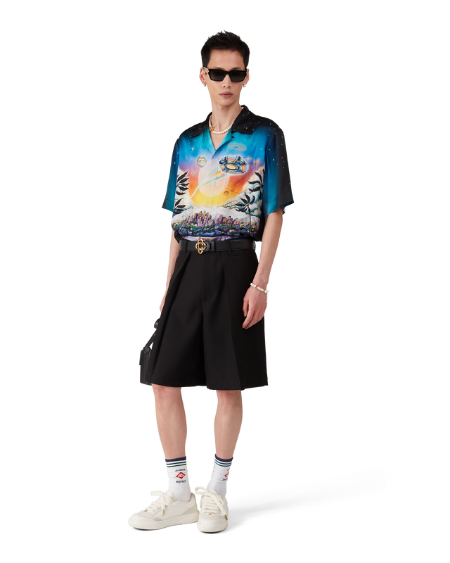 Casablanca Wool Pleated Tailored Shorts | Casablanca Paris