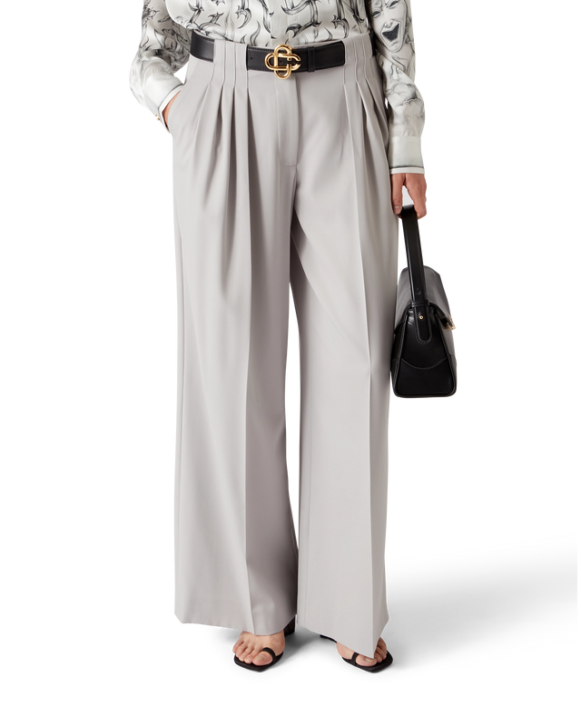 Casablanca Wool Triple Pleat Tailored Trousers | Casablanca Paris