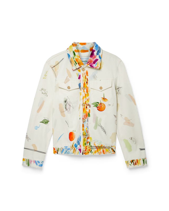 casablanca Work In Progress Classic Printed Denim Jacket | Casablanca Paris