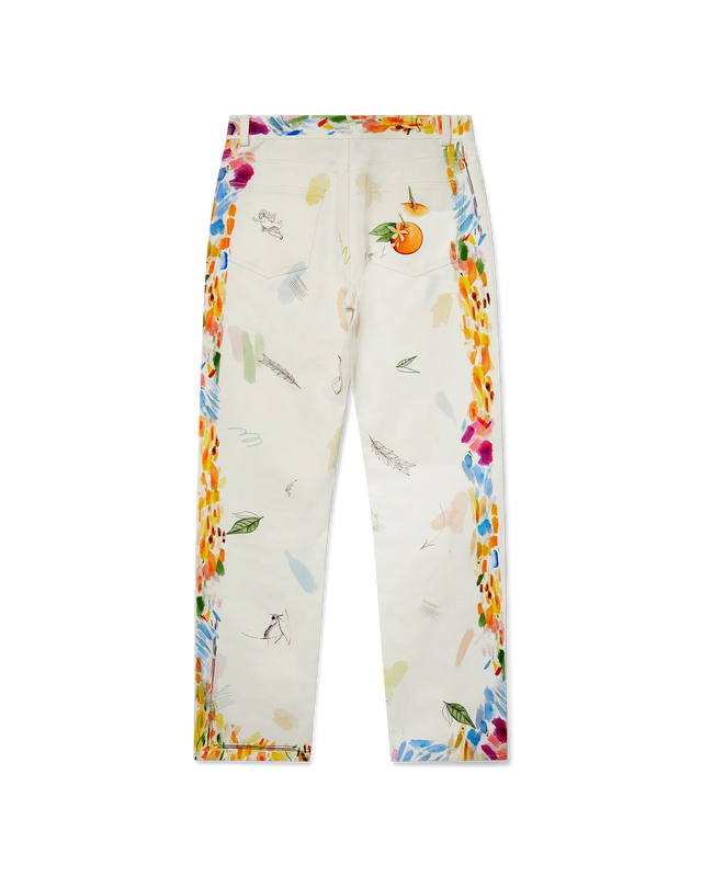 Casablanca Work In Progress Printed Straight Leg Jeans | Casablanca Paris