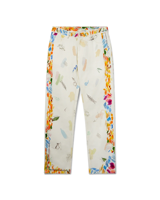 casablanca Work In Progress Printed Straight Leg Jeans | Casablanca Paris