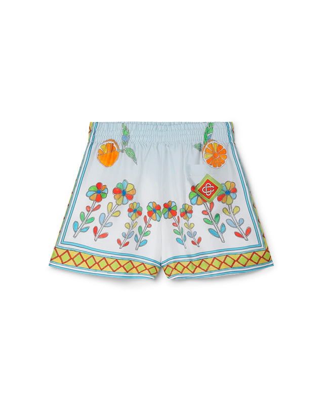 Casablanca Yoruba Flowers Silk Shorts | Casablanca Paris