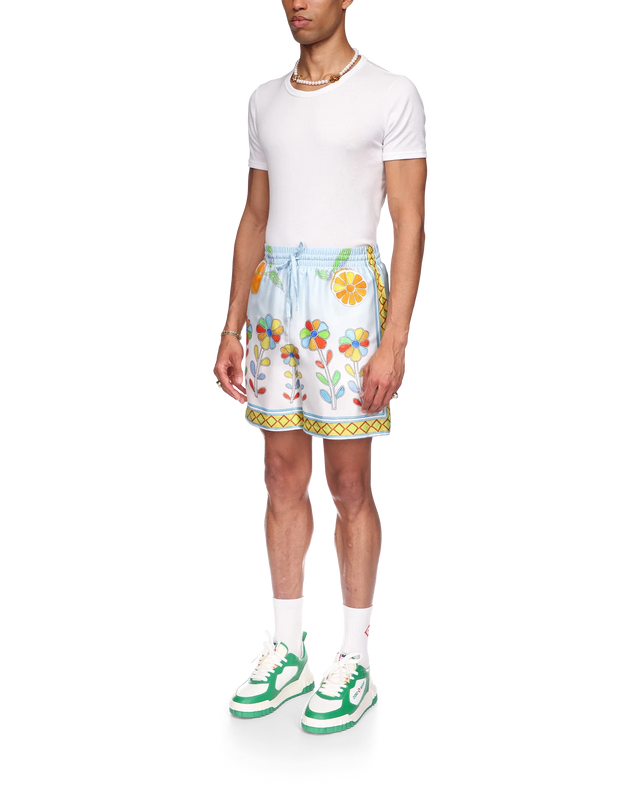 Casablanca Yoruba Flowers Silk Shorts | Casablanca Paris