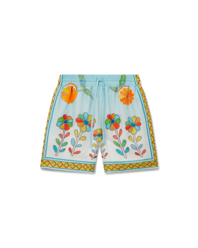 casablanca Yoruba Flowers Silk Shorts | Casablanca Paris