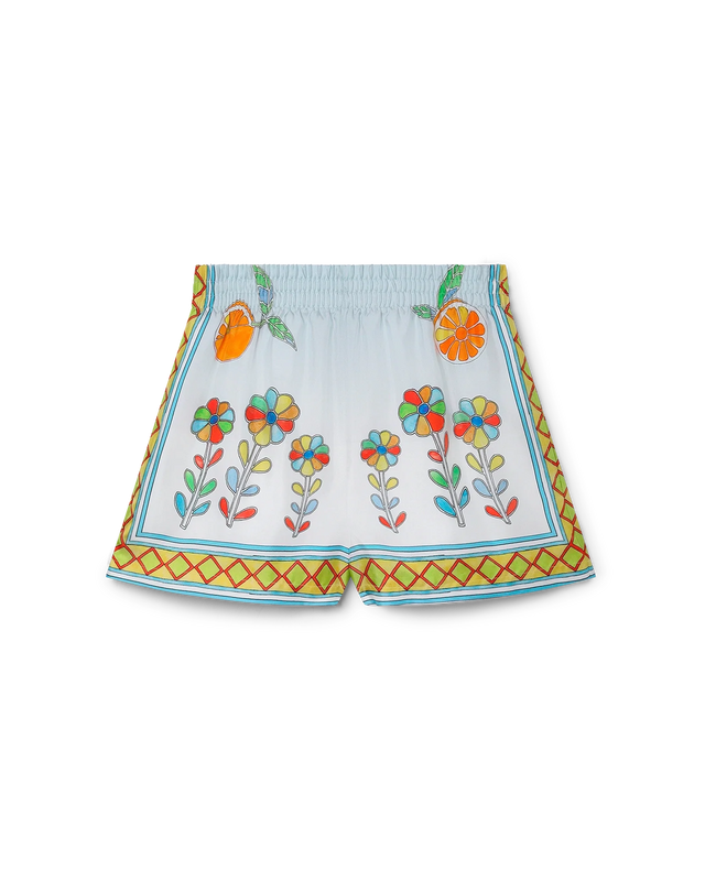 casablanca Yoruba Flowers Silk Shorts | Casablanca Paris