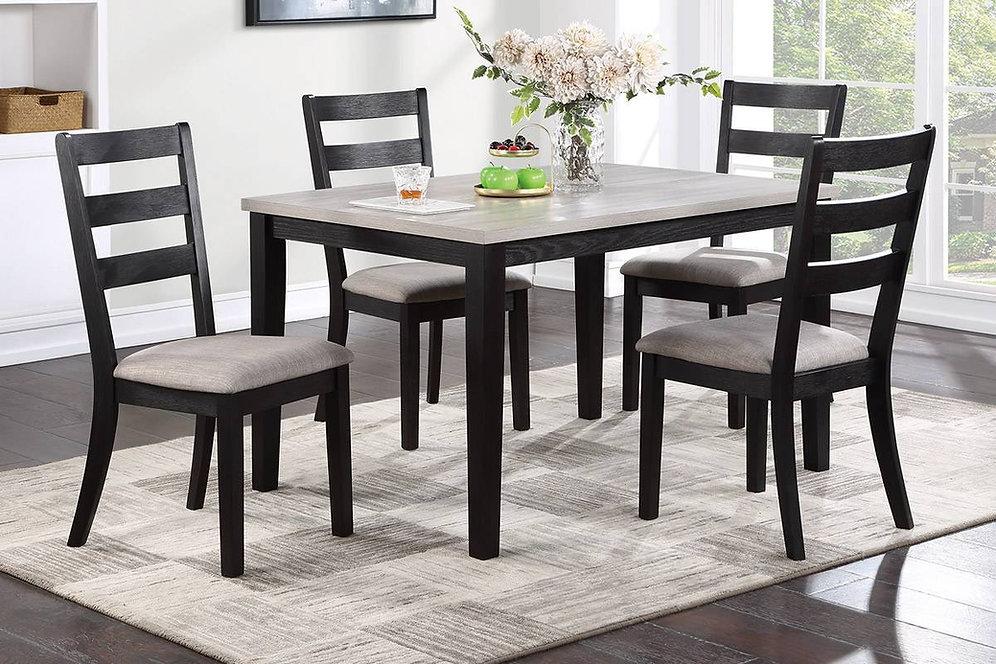 casamia 5Pc Dining Set - Black/White | Casamia Furniture