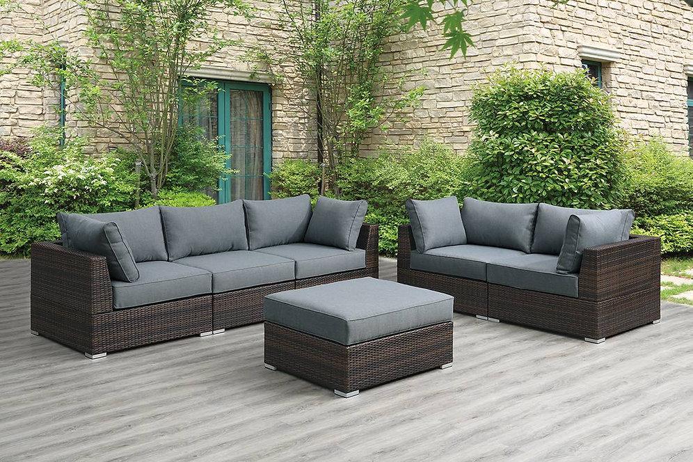 Casamia 6Pc Modular Patio Sofa And Loveseat With Ottoman - Resin Wicker | Casamia Furniture