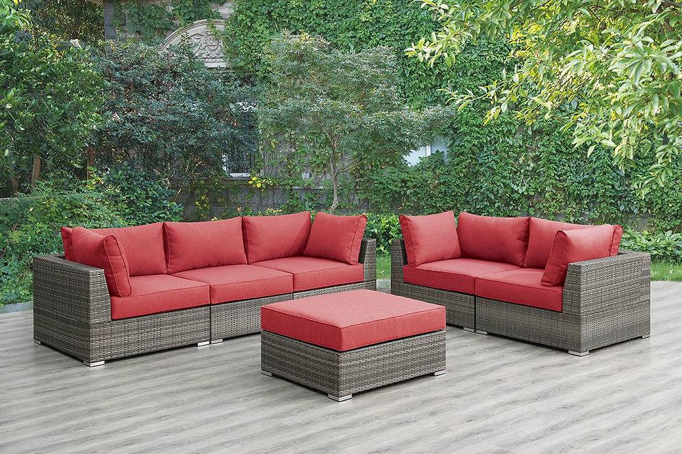 Casamia 6Pc Modular Patio Sofa And Loveseat With Ottoman - Resin Wicker | Casamia Furniture