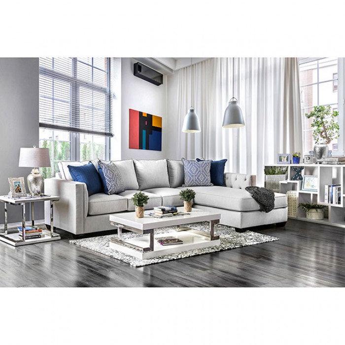 casamia AM2671 - Sectional - Light Gray Linen-like Fabric - Made in USA | Casamia Furniture