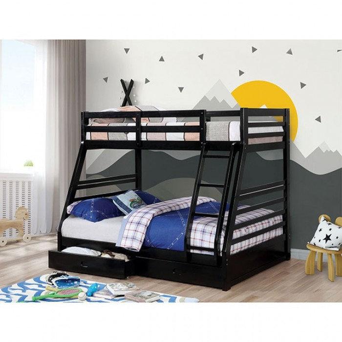 casamia AM588 - Twin/Full Wood Bunkbed with Drawers | Casamia Furniture