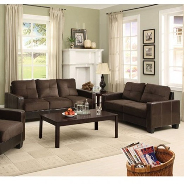 casamia AM6598 - Sofa and Loveseat - Chocolate Microfiber | Casamia Furniture