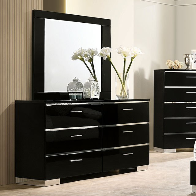 casamia AM7039 - Dresser and Mirror - Black - Modern | Casamia Furniture