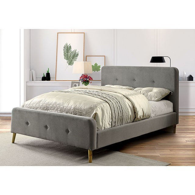 casamia AM7272 - Full Size Gray Fabric Platform Bed | Casamia Furniture