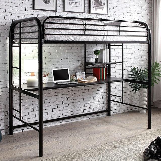 casamia AM938 - Twin Loft Bed - Black | Casamia Furniture