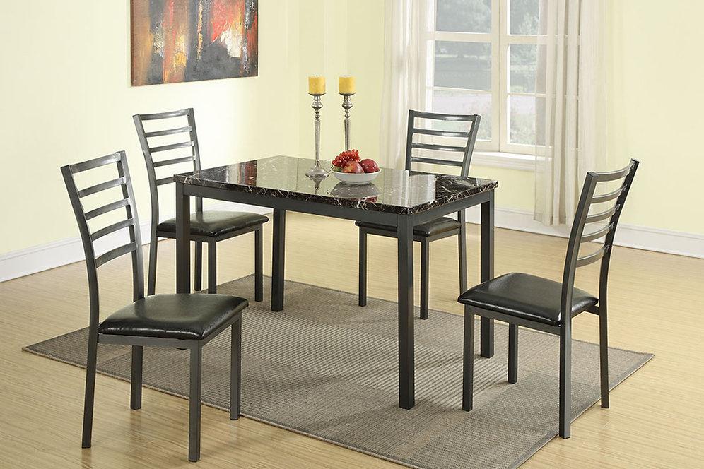 casamia DX2368 -5Pc Dining Set - Faux Marble Top | Casamia Furniture