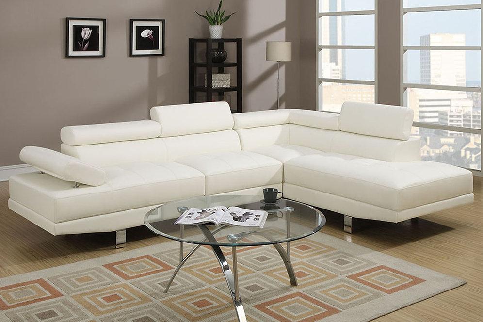 Casamia DX7320 - Sectional - Modern - White Or Black Faux Leather | Casamia Furniture