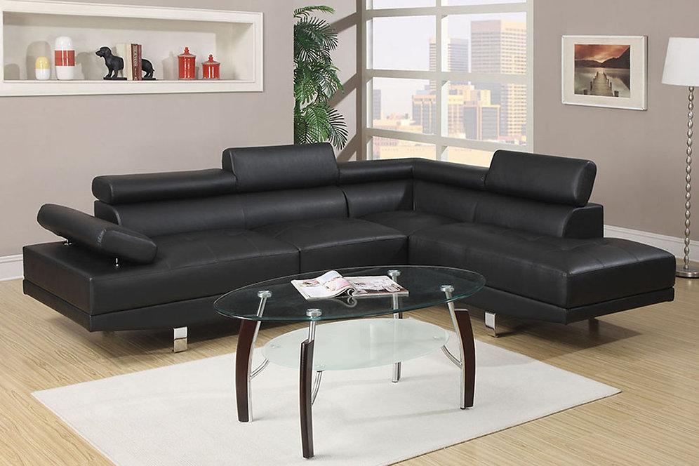 casamia DX7320 - Sectional - Modern - White or Black Faux Leather | Casamia Furniture