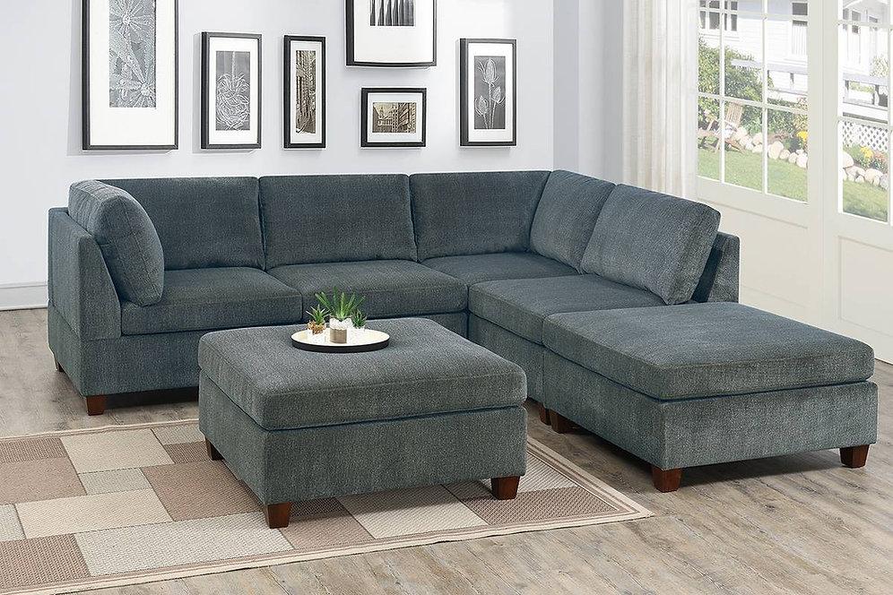 casamia DX822 - Modular Sectional - Gray Chenille | Casamia Furniture