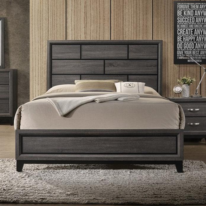 casamia DX9396 - Queen Panel Bed - Gray | Casamia Furniture