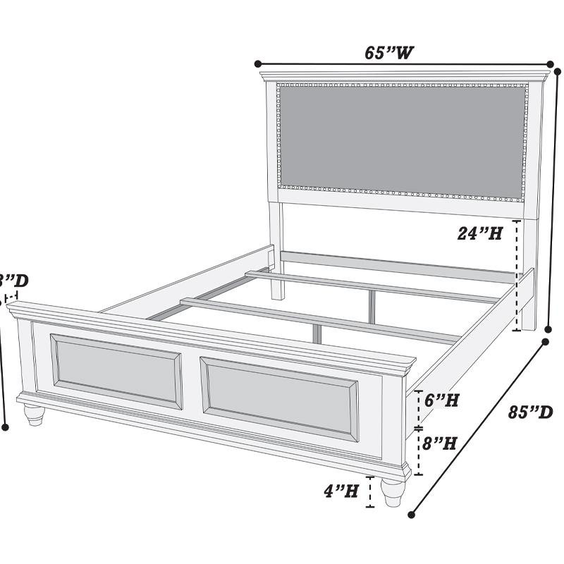 Casamia DX9565 GRAY WOOD FABRIC HEADBOARD | Casamia Furniture